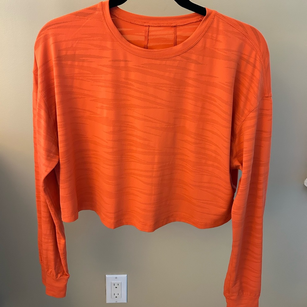 NWOT Lululemon Muscle Love long sleeve tee in orange